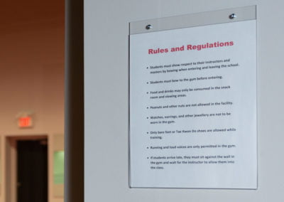 DCR Burlington Taekwondo regulations