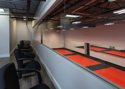 DCR Burlington Taekwondo Academy parents and guests viewing areas